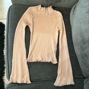 Forever 21 Turtleneck Sweater Light Pink Size S